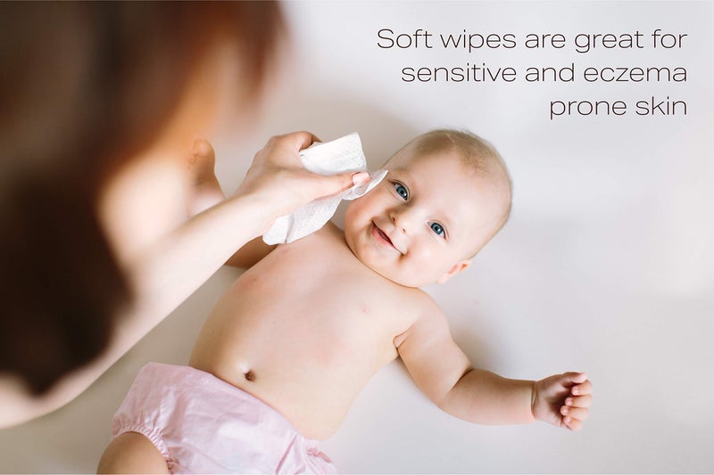 MD MOMS Baby Wipes by MD Moms - Sensitive Eczema Approved Hypoallergenic Cleansing Towelettes for Sensitive Skin (12 ct Travel Pouch) - Image 2